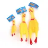Интективные игрушки для собак для большой резиновой кричащей курицы цыпленка Щенок Pet Pet Creature Устойчив к укусу S-L