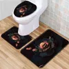 3 unids/set de alfombrillas de baño de flores Vintage, alfombra antideslizante, felpudo, cubierta de baño, alfombrilla de asiento de inodoro, alfombra de baño, accesorios para inodoro 211109