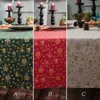Nappe de table japon Style lin coton nappe de fête de noël vert bronzant or couverture de salle à manger pour la décoration de l'année à la maison1