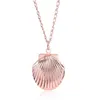 펜던트 목걸이 빈티지 소형 인어 Po Locket Sea Shell Necklace Collares Mermaid Choker for Women 기념품 선물