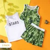 Arrivo Summer 3-Pack Toddler Boy Stars Camisole e Shorts Set per set di cotone 2-6Y 210528