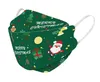 Christmas printing Mask Non-woven Fabric 3d Stereo Disposable Red Snowflake Reindeer Bearded Design FHH21-824