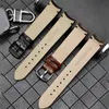 Watch Bands Genuine Leather Bracelet Curved End Strap 20mm For BL9002-37 05A BT0001-12E 01A Band20mm 21mm Watchband 22mm Deli22