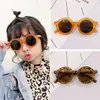 Enfants coréens couleur cadre rond lunettes de soleil lumière PC mignon petit visage Lunettes de soleil 20PCS 10 couleurs