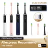 Brosse à dents électrique sonique à écran OLED Z30 IPX7 étanche 5 modes brosses à dents pour adultes charge inductive brosses à dents intelligentes 220224