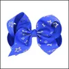 Capelli Aessories Baby, Bambini Maternità 10 Pezzi 8 Pollici Grandi Fiocchi di Nastro in Grosgrain con Clip Ragazza Boutique Stelle in Lamina d'Oro Goccia di Natale Consegna