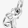 Gioielli da donna in forma Pandora Charms Bead 925 Silver Love Bracciale Cute Elephant Ciondola Slide Bracciali Perline Catena di gioielli Charm Perline