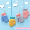 Herbst Winter Warme Plüsch Baby Fäustlinge Weiche Baumwolle Dicke Neugeborenen Kleinkind Handschuhe Volle Finger Outdoor Infant Mädchen Junge Handschuh