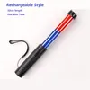 32 cm wielofunkcyjny ruchu światła biała rurka czerwony zielony PCV na zewnątrz ruch drogowy Baton Fire Control fluorescencyjny LED Police Safety Command Znak