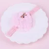 Baby Fandbands Girls Valentine's Day Hairbands Bambini Elastic Heart Pizzo Copricapo per bambini Bow Headwear Accessori per capelli WKHA28