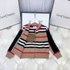 Fashion Children's Sweaters Cardigan Zipper Coat Match Color Horizontal Stripe All-match Sweater 2 Colors