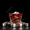 4 sztuk / zestaw Gold Cube Ice Mrożone Formy Ze Stali Nierdzewnej Lód Metal Model Tongs Kawa Napój Whisky Bar Ice Wine Kamień Kreatywny DaJ16