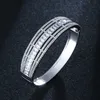 Europe and the United States Sell Like Hot Cakes Fashion Classic Suit Stainless Steel Bracelet Ring Inlay Zircon Jewelry Q0719