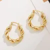 Hoop Huggie Chunky Gold Orecchini leggeri Twisted Hoops per le donne Creative Silver Color Earring Moda Gioielli regalo