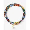 Conjunto de contas de arroz colorido colar feito à mão com contas longas colares femininos jóias suéter contas de rosário gargantilha colar de corrente