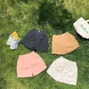 Summer kids unisex cotton linen casual shorts boys and girls thin 4 colors loose 210708