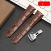 16 18 20 22 23 24 25mm Genuine Leather Watchband Black Brown Bracelet Suitable For Tank Solo Series Watch Accessories Give Tool