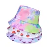 Casquette de pêche au soleil d'été à la mode, chapeau seau imprimé papillon arc-en-ciel, casquette de pêcheur pour femmes et hommes