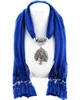 2021 New Winter Women Peacock Wisiorek Szalik z Tassel Rhinestone Biżuteria Szaliki