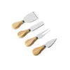 Cheese Knife Set Oak Handle Knife Fork Shovel Kit Graters Baking Cheese Pizza Slicer Cutter Set DAS415