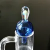 Färgade hårda glas kolhydratmössa kvartslock för banger nagel dab rigs bangers naglar rökande tillbehör