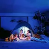 20 SMD LED Camping Light 360 ° rotatie aangepast oplaadbare zonne-tentlamp noodsituatie voor buitenreizen - groen
