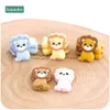 Bopoobo 50pcs Baby Teethers Chewable Beads Silicone Teether Necklace Food Grade Mini Lion For DIY Bracelet Products 211106