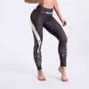 Qickitout 12% Spandex Taille Haute Imprimé Numérique Fitness Leggings Push Up Sport GYM Femmes 211204