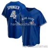 Benutzerdefinierte George Springer #4 Jersey genäht Männer Frauen Jugend Kind Baseball Jersey XS-6XL