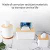 Tissue Boxes & Napkins Box Wooden Cover Paper Toilet Roll Home Bathroom Car Organizer Decoration Supplies