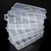 30 Grids Kunststoff Lagerung Box Tragbare Abnehmbare Home Organizer Transparent Make-Up porta joias 211102
