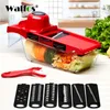 Creative Mandoline Plastic Vegetable Fruit Slicers & Cutter With Adjustable Stainless Steel Blades Carrot Potato Onion Grater 210317