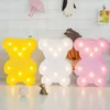 Lampe à modeler LED Flamingo cactus alphabet créatif Veilleuses petit ours Forme Enfants Enfants Veilleuse Cadeaux Couleur aléatoire Lampes alimentées par batterie