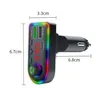 F8 Car Bluetooth 5.0 FM Transmitter 3.1A USB Fast Charger Wireless Handsfree Audio Receiver Kit Disk TF Card MP3 Player with PD Charger
