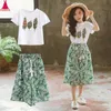 Summer Baby Girls Ubrania ustanawiają stroje Kids Short Rleeve Spodnie Zestaw odzieży dla dzieci 3 4 5 6 7 8 9 10 11 12 lat 2108048368819