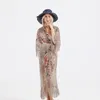 Ethic Wind Kobieta z frędzlami Druk duży szal Podróż szyfonowa szalik nadmorski wakacyjny filtr przeciwsłoneczny plażowy strój kąpielowy