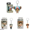 Zoro Frank Luffy Brook Chopper Robin Nami Sanji Anime Keychain Collectible Action Figur PVC Collection Leksaker G1019