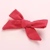 Baby Girls Hair Clip Cotton Bowknot Hairpins Solid Boutique Handmade Barrettes Kid Hair Accessories 20 Colors7890162