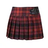 Gonne Jaycosin Donne Plaid Fashion Contrasto Colore Colore Cuoio Gothic Gothic High Livy Gonna Sexy Chic A Linea