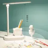 Creative Pen Holder Desk Night Lights med klocka Ögonskydd Student sovsal Studie Bedside Stor kapacitet Super Long Endurany Lamp