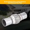Manifold Parts Car Styling Double Braided Heavy Duty Stainless Steel Exhaust Pipe Tube2345599