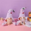 Kerstversiering Paars Gnome Handgemaakte Zweedse Tomte Figurines Pluche Doll Home Tafelblad Ornaments ZC707