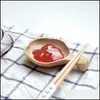 Other Dinnerware Kitchen, Dining Bar & Gardenflower Shape Wooden Seasoning Connt Flavor Food Sauce Dish Plate For Party Kitchen Home F4060 D