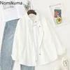 Nomikuma Vintage Corduroy Shirt Dames Lange Mouw Koreaanse Stijl Losse All-match Blouse Vrouwelijke Casual Stijlvolle Blusas Mujer 3E070 210514