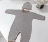 Baby Romper Girl Boy Spring Autumn Warm Blanket Children Kids Long Sleeve Knit Swaddling Jumpsuit Hat 2Pcs Newborn Infant Clothes