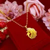 Подвесные ожерелья Золото павлин ожерелье желтовато -наполненное женским украшениями женское украшение