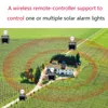 SOLAR ALARM STROBE LIGHT Animal Repellent Blinkande 8 LED-lampor Rörelsessensor Säkerhetssystem Högt 129dB med fjärrkontroll