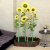 180 CM de haut arbre de tournesol artificiel Guide de mariage colonne route plomb simulation marguerite pour la maison salon décoration de sol