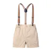 Infant Baby Boys Gentleman Bow Tie T-Shirt Tops+Shorts Overalls Clothes Outfits Children Year's Suit For A Boy 210521