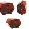 Unikalna konstrukcja Hexagonal Cedar Mahoni Made może utrzymuje 50 przewlekór cygaro z higrometrem i nawilżaczem